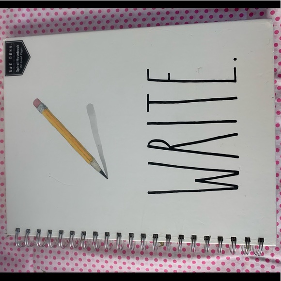 NWT Rae Dunn WRITE Spiral Notebook - Lg Size